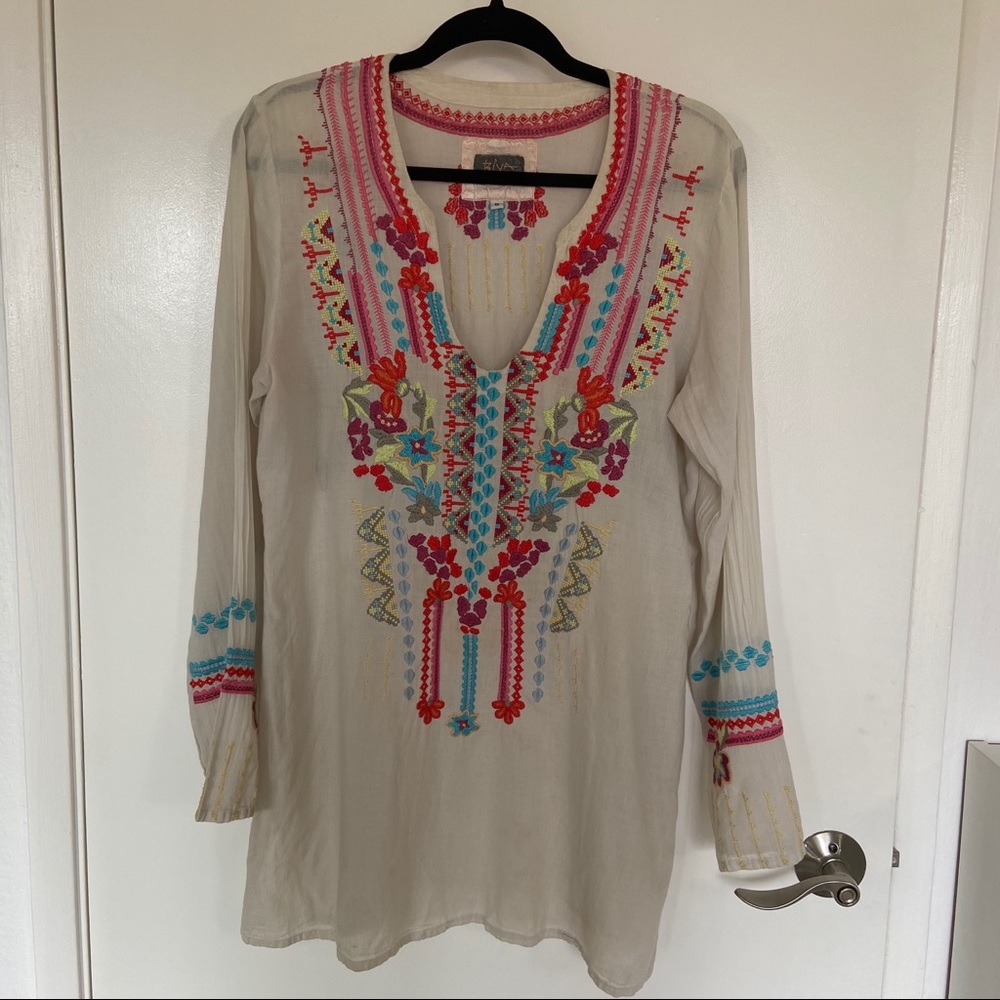 Johnny Was embroidered tunic